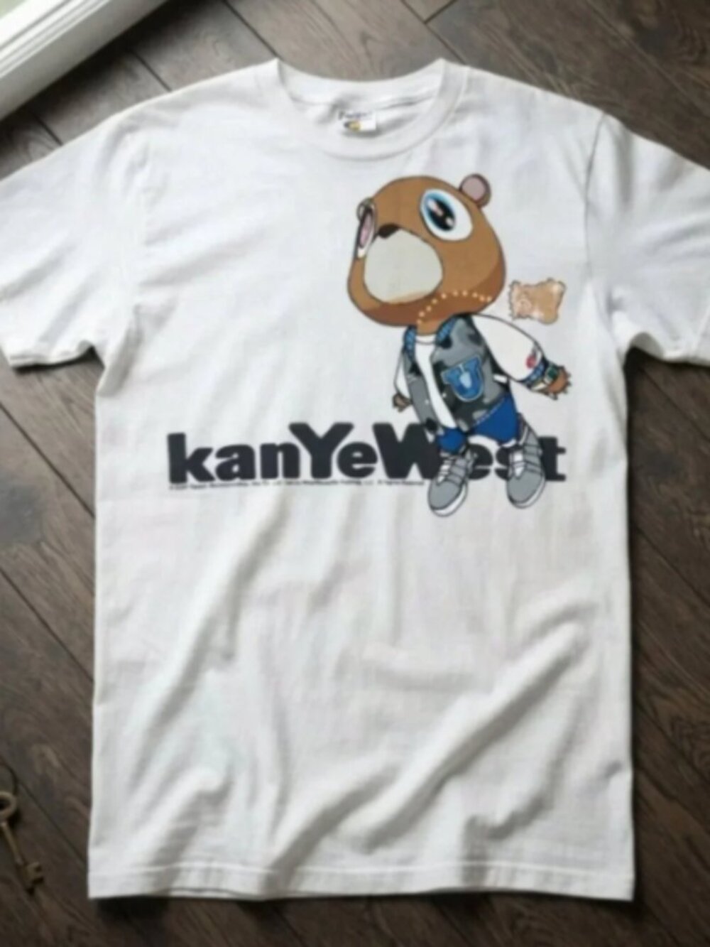 Kayne West Dropout Bear White Graphic T-Shirt College Dropout Tee